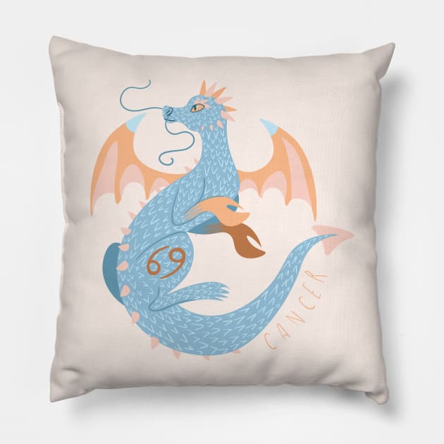 Cancer Dragon Pillow by LexaStrong