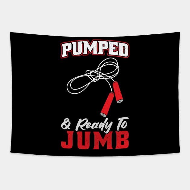Pumped And Ready To Jumb - Jump Rope Tapestry by Peco-Designs