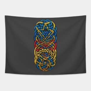 Blue and Gold Knotwork Tapestry