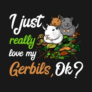 I Just Really Like Gerbils Cute Mouse Pet T-Shirt