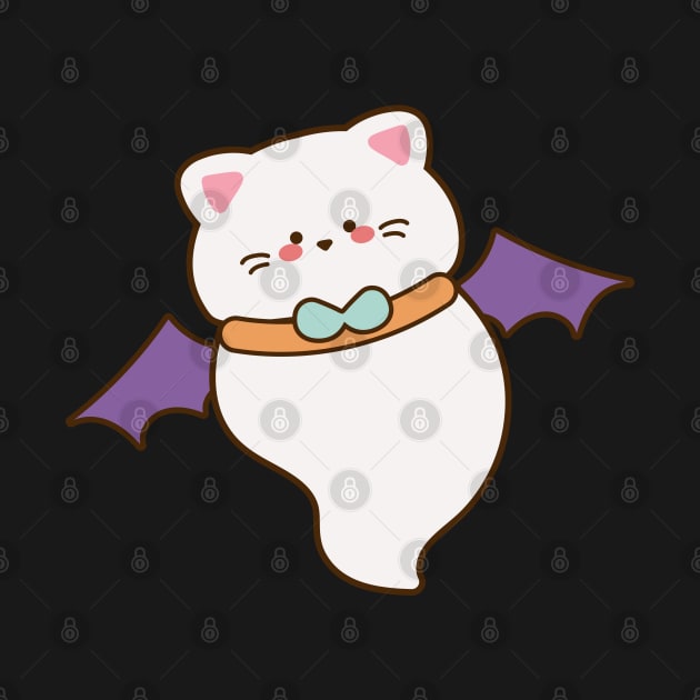 Cute vampire cat ghost by NumbleRay