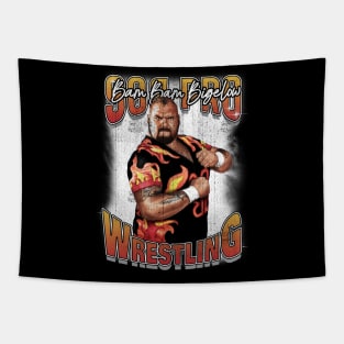 Bootleg Bam bam bigelow 90s pro wrestling Tapestry