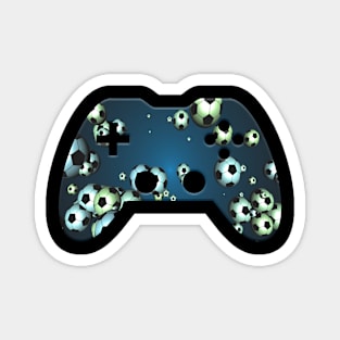 Soccer Ball Lover - Gaming Gamer Abstract - Gamepad Controller - Video Game Lover - Graphic Background Magnet