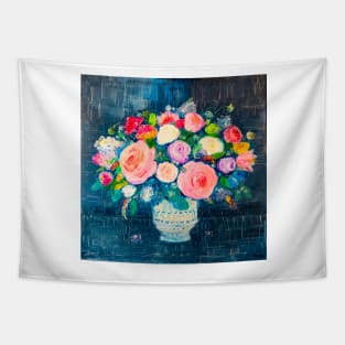 Bouquet of flowers in a vase Tapestry