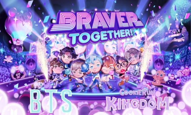 Braver Together BTS Cookie Run Kingdom Kids T-Shirt by christabat