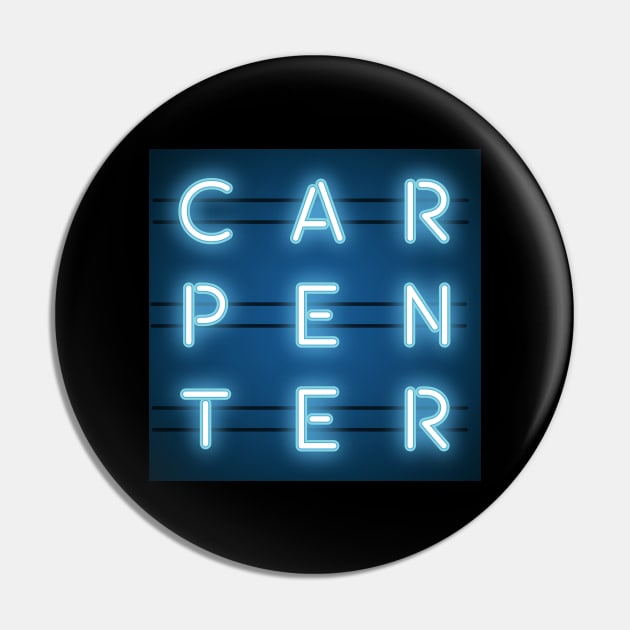 Carpenter Neon Sign Occupation Pin by Magic Moon