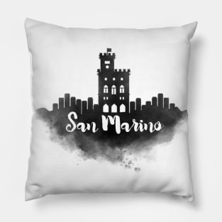 San Marino watercolor Pillow