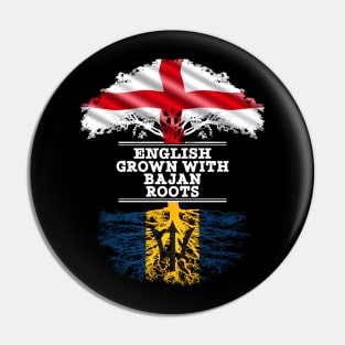 English Grown With Bajan Roots - Gift for Bajan With Roots From Barbados Pin