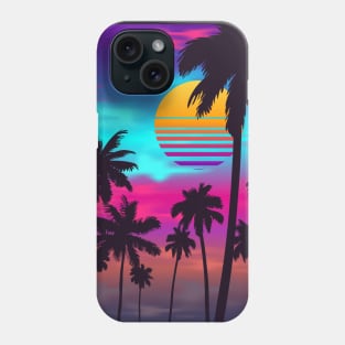 Georgeous Crimson Sunset Synthwave Phone Case