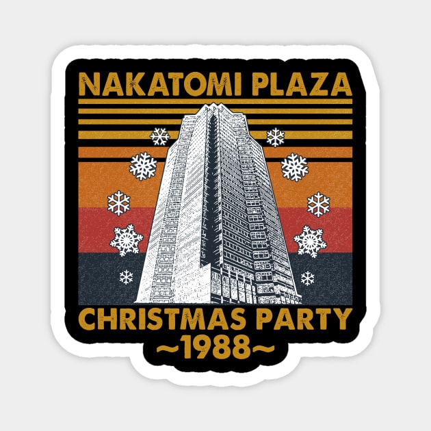 Nakatomi Plaza Christmas Party Shirt Magnet by Nikkyta