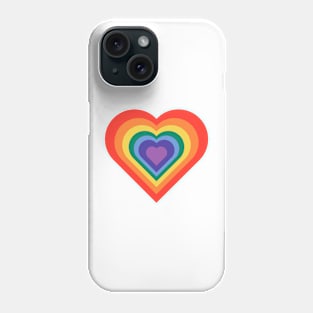 Rainbow heart Phone Case