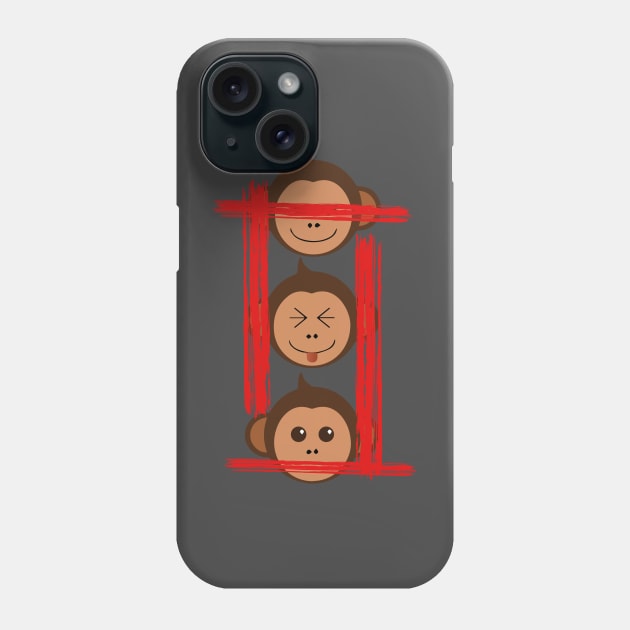 See no evil, Hear no evil, Speak no evil Phone Case by L3vyL3mus