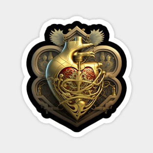 Golden Royal Heart Magnet