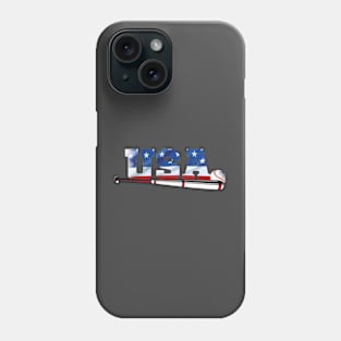 4th of july baseball usa flag Phone Case