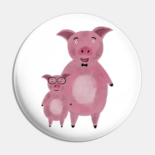 piggy dad and son Pin