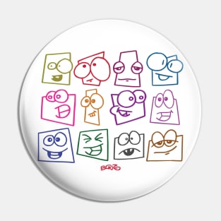 Funny Faces Pin