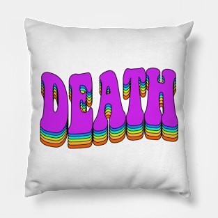 Death Rainbow Graphic Design Logo Pillow