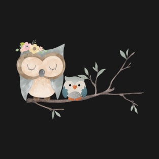 Mother-Baby Owls T-Shirt