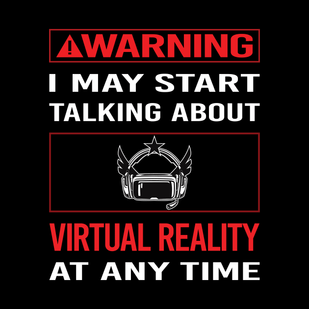 Red Warning Virtual Reality VR by Happy Life