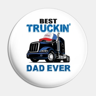 Best trucking dad ever father's day trucker gift Pin