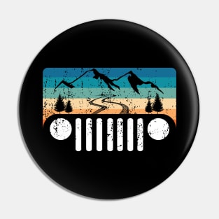 Adventure Jeep Off Road Vintage Trip, Funny Retro Camping Jeep Adventuring Gift for Jeepers Pin