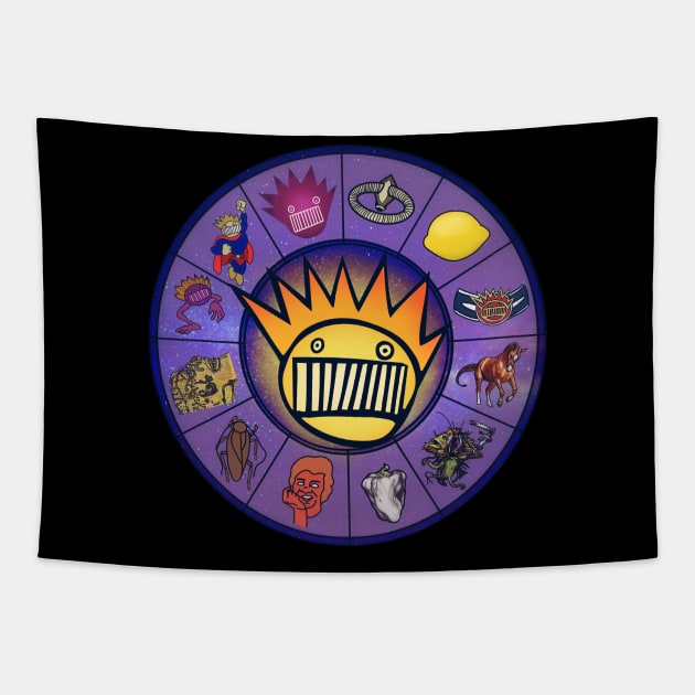 Boognish Rising 2.3 - Horoscope Birth Chart For Ween Tapestry by brooklynmpls