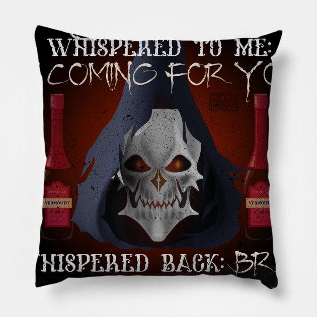 COOL GRUNGE VERMOUTH DEVIL WHISPERED BRING ALCOHOL Pillow by porcodiseno