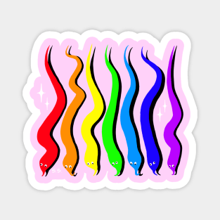 Rainbow Worms on a String Magnet