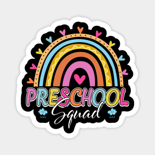 Back To School Shirt Preschool Squad Rainbow Teachers Magnet