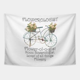 Flower Cute Gardener Quote Garden Bicycle Floral Garden Gifts Tapestry