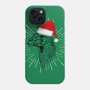 Llama Christmas Santa Phone Case