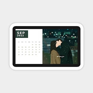 Calendar 2022 September with Korean Dramas Magnet