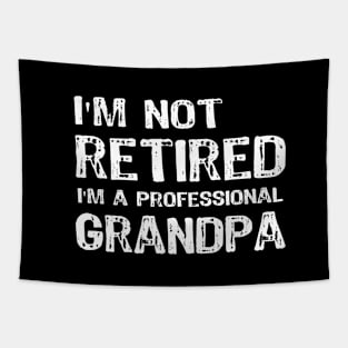 I am not Retired I am a Professional Grandpa Tapestry