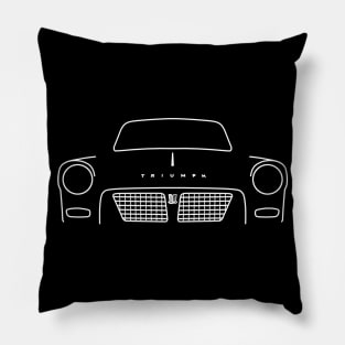 Triumph Herald classic car outline graphic (white) Pillow