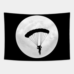 Parachute Silhouette in Full Moon Tapestry