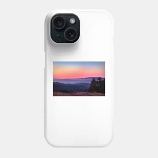 Sunset over blue mountains Phone Case