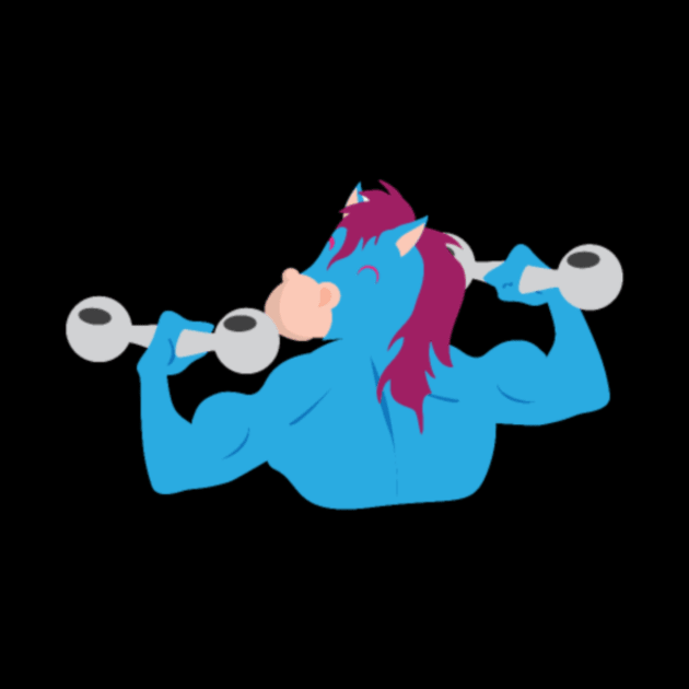 Dumbbells Unicorn Muscles Gym Fitness by Nulian Sanchez