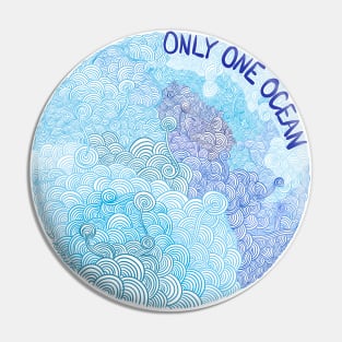 Only One Ocean - Waves 1 Pin