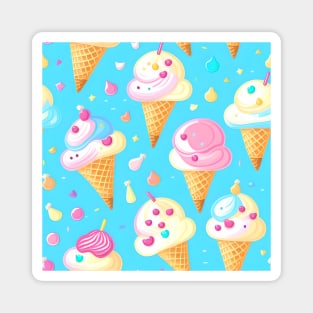 Delicious Creamy Ice Cream Cone Magnet