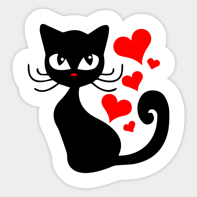 Love Cat Love Cat Sticker Teepublic