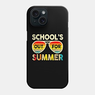 Retro Last Day Of School Cool Teacher Schools Out For Summer Phone Case