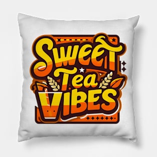 Funny sweet tea quote with a vintage look for women and girls iced tea lovers Pillow