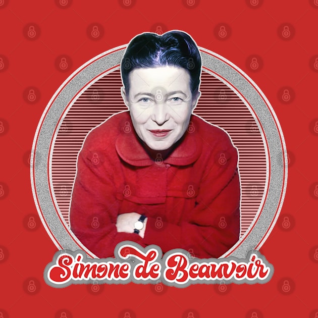 Simone de Beauvoir / Retro Fan Design by DankFutura