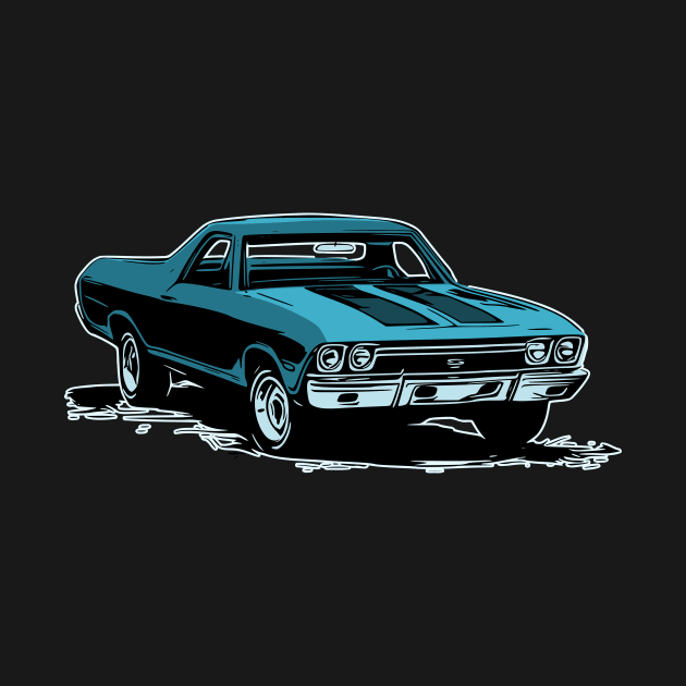 Blue 68 El Camino by ZoeysGarage