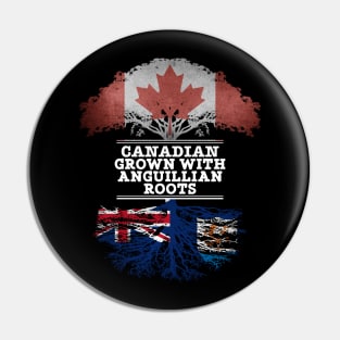 Canadian Grown With Anguillian Roots - Gift for Anguillian With Roots From Anguilla Pin