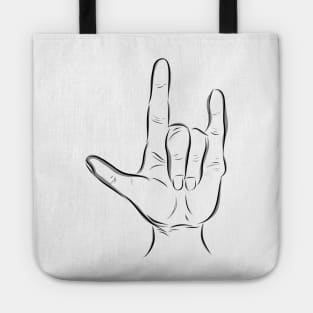 I Love You Hand Sign Tote