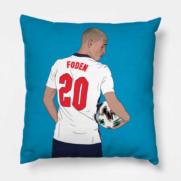 Phil Foden England Gazza Hair Pillow by Hevding