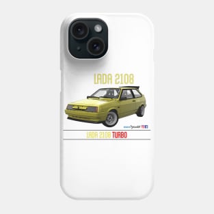 Lada 2108 Turbo Yellow Phone Case