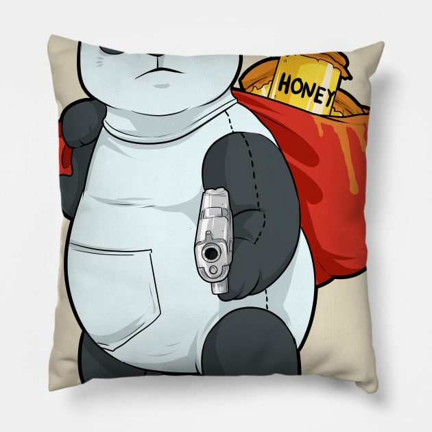 Bear in Disguise | Panda Bears, Guns & Honey Pillow by OliRosenberg