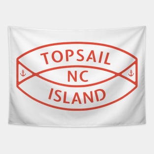 Topsail Island, NC Summertime Vacationing Anchor Ring Tapestry